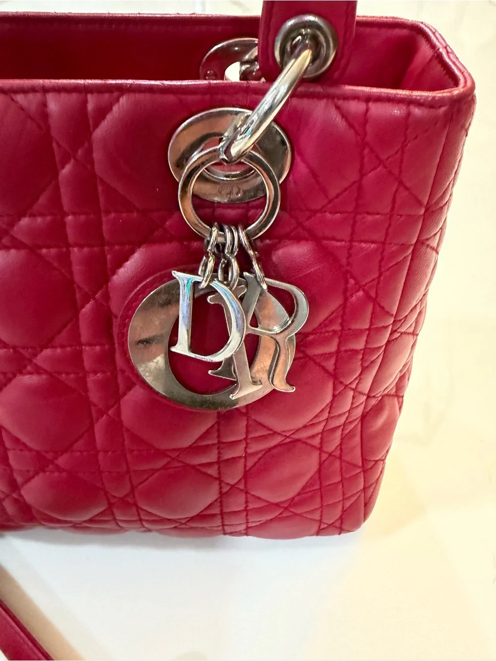 Authnetic Dior Cannage Lady Dior Bag medium